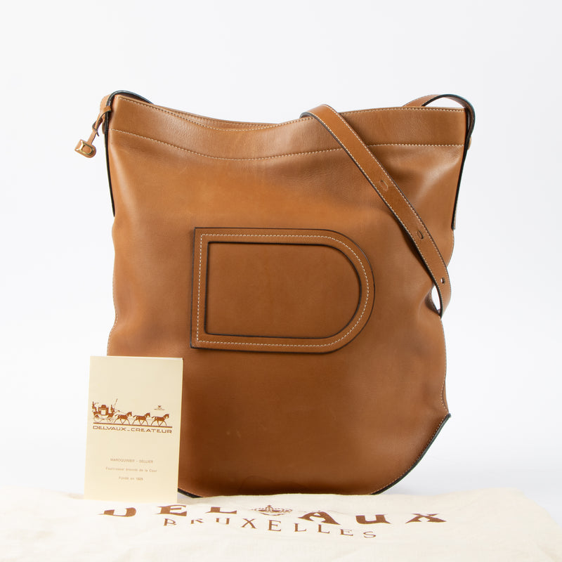 Shop this authentic Delvaux Cognac Pin Shoulder bag Pre-Loved on Labellov.com