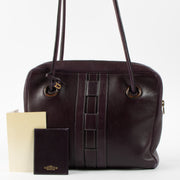 Shop this authentic Delvaux Aubergine Sisal Shoulder bag Pre-loved on Labellov.com