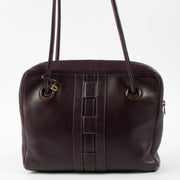 Shop this authentic Delvaux Aubergine Sisal Shoulder bag Pre-loved on Labellov.com