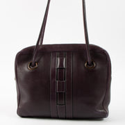 Shop this authentic Delvaux Aubergine Sisal Shoulder bag Pre-loved on Labellov.com