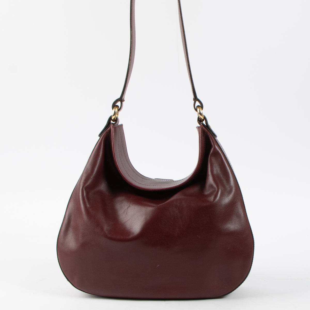 Shop this authenic Delvaux Vintage Burgundy Hobo Bag Pre-Loved on Labellov.com