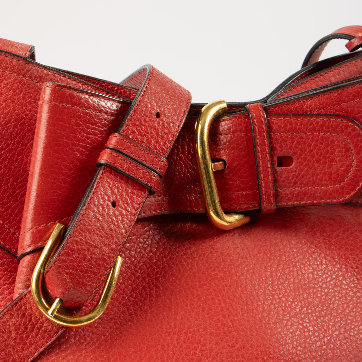 Shop this authentic Delvaux Red Nomade Shoulder Bag Pre-Loved on Labellov.com