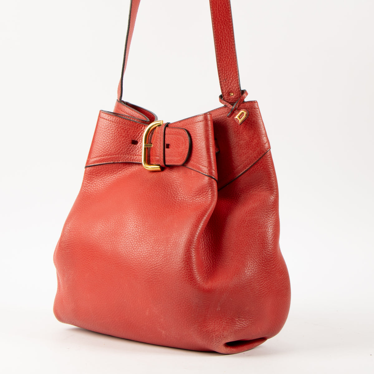 Shop this authentic Delvaux Red Nomade Shoulder Bag Pre-Loved on Labellov.com