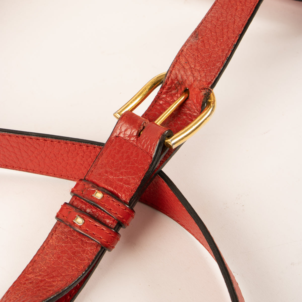 Shop this authentic Delvaux Red Nomade Shoulder Bag Pre-Loved on Labellov.com