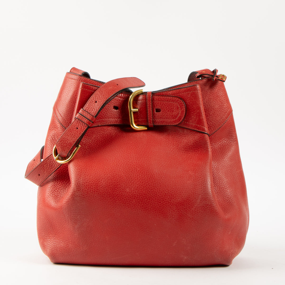 Shop this authentic Delvaux Red Nomade Shoulder Bag Pre-Loved on Labellov.com