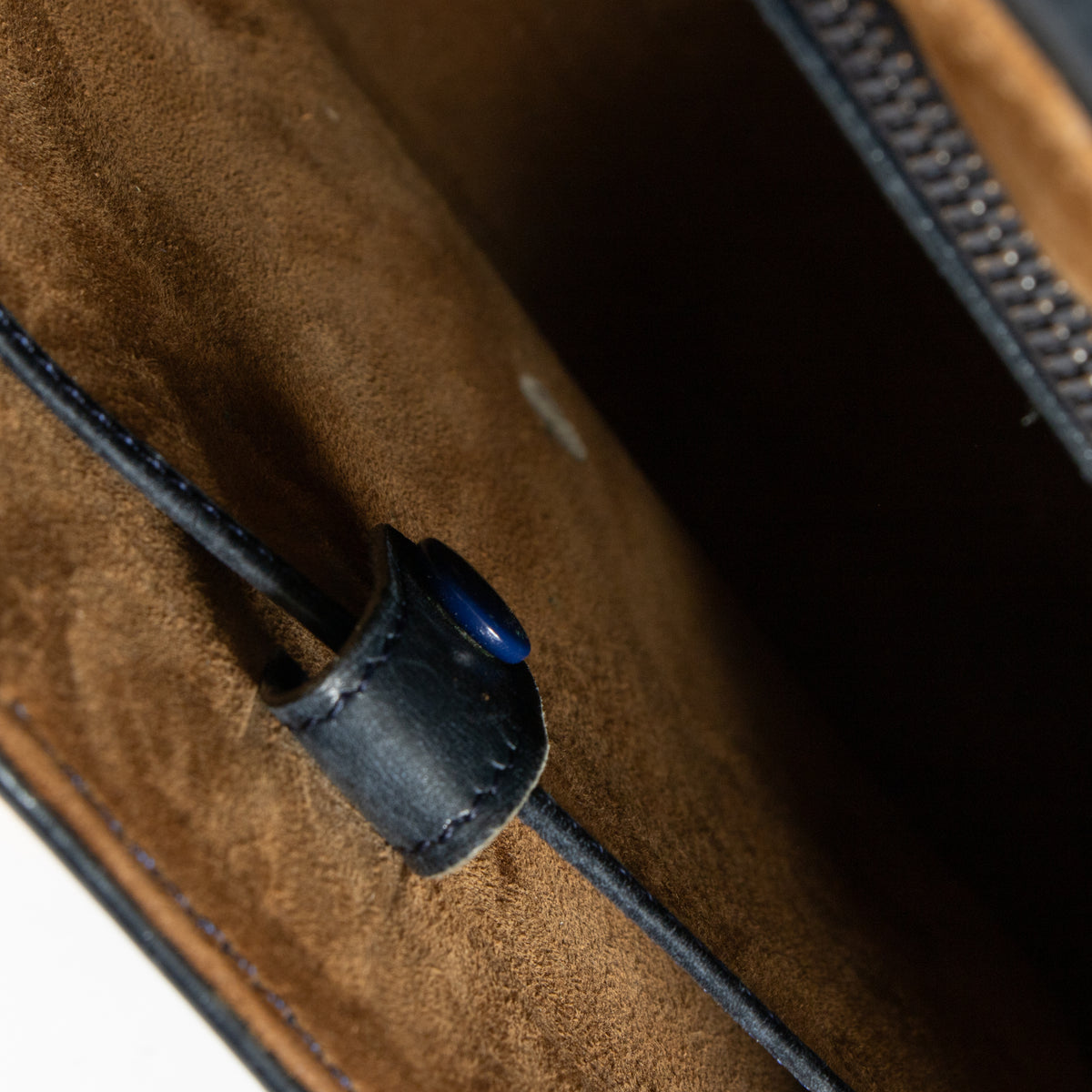 Shop this authentic Delvaux Vintage Blue Box Calf Brillant MM Bag Pre-Loved on Labellov.com