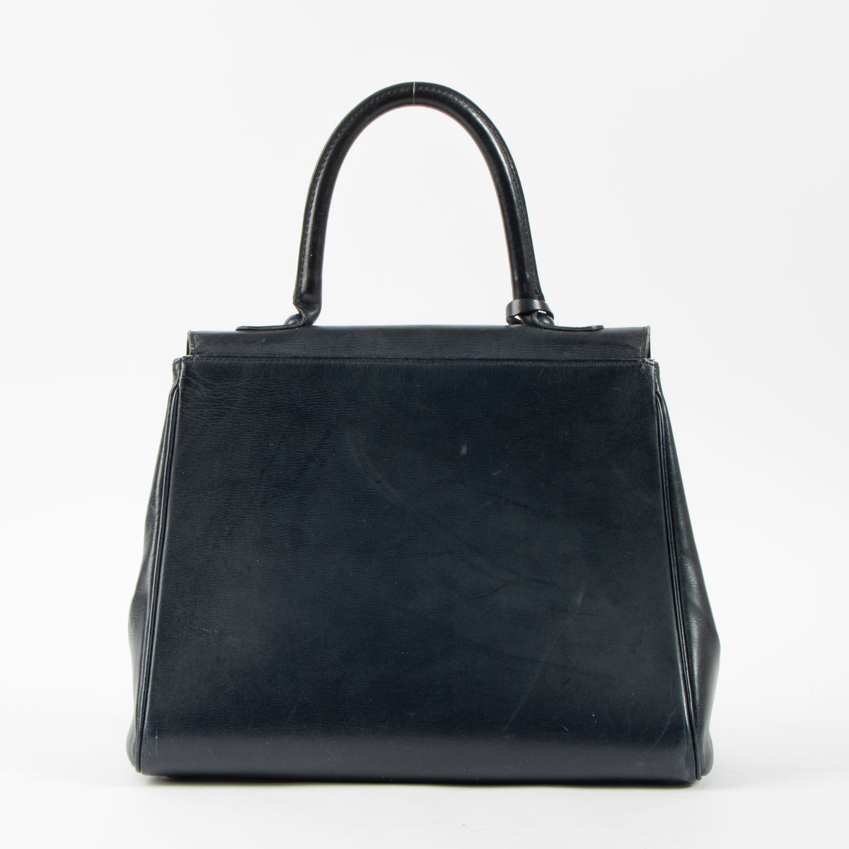 Shop this authentic Delvaux Vintage Blue Box Calf Brillant MM Bag Pre-Loved on Labellov.com