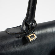 Shop this authentic Delvaux Vintage Blue Box Calf Brillant MM Bag Pre-Loved on Labellov.com