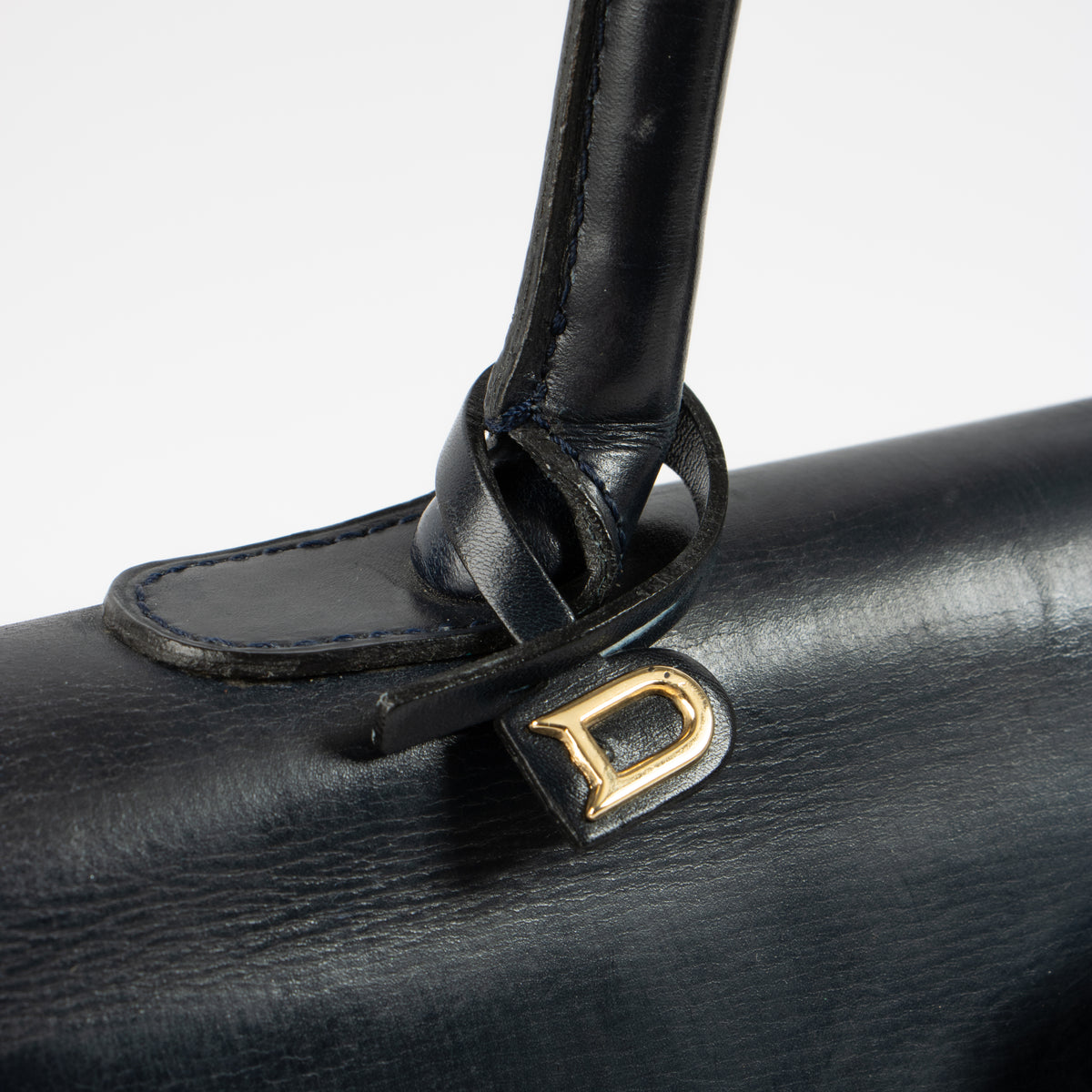 Shop this authentic Delvaux Vintage Blue Box Calf Brillant MM Bag Pre-Loved on Labellov.com