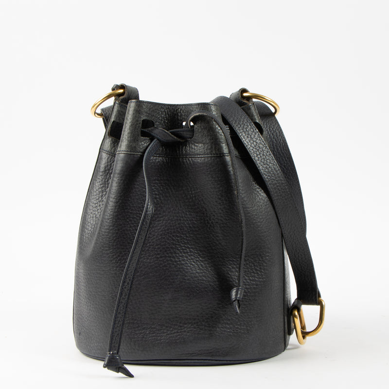 Shop this authentic Delvaux Blue Gibus Bucket Bag Pre-loved on Labellov.com