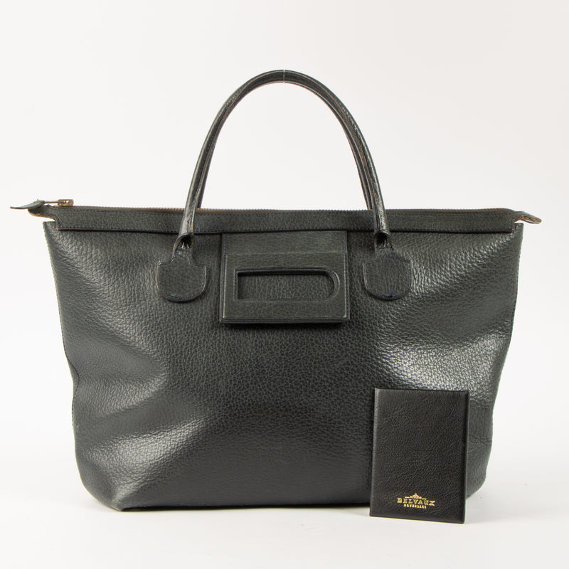 Delvaux Vintage Blue Leather Tote Bag