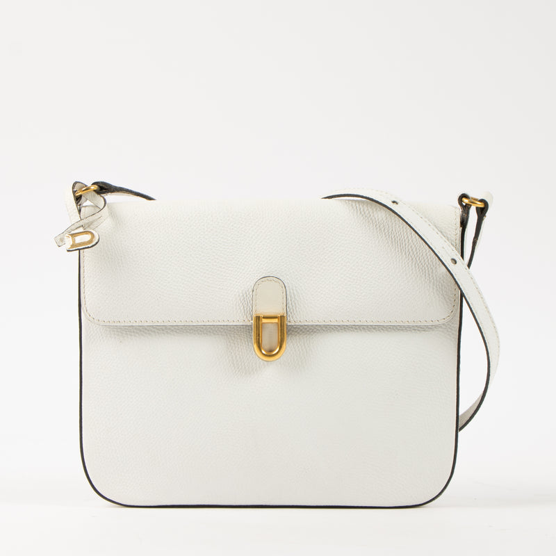 Shop this authentic Delvaux Vintage White Leather Crossbody Bag Pre-Loved on Labellov.com