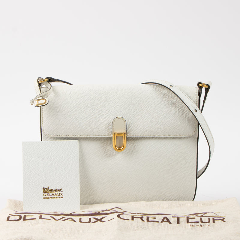 Shop this authentic Delvaux Vintage White Leather Crossbody Bag Pre-Loved on Labellov.com