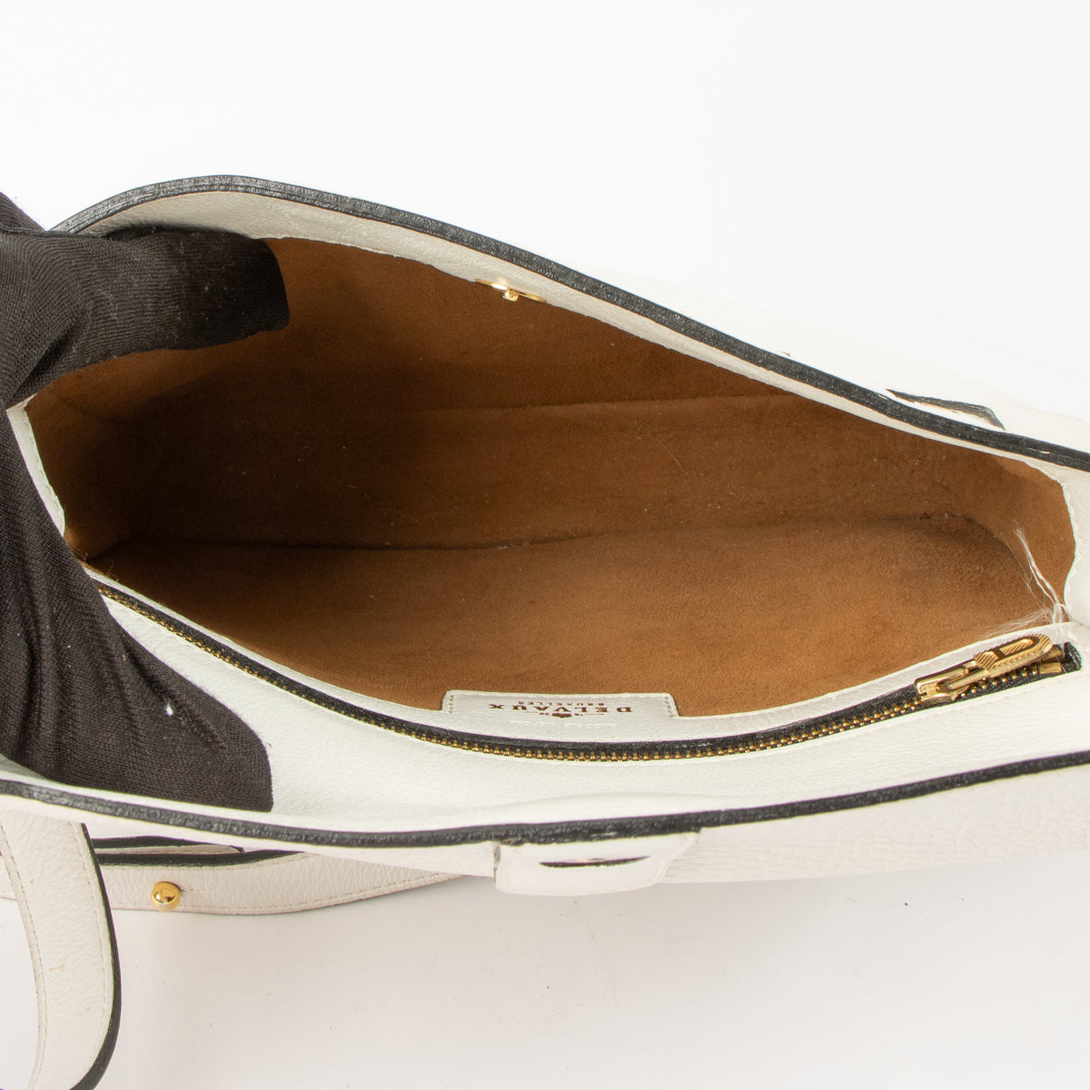 Shop this authentic Delvaux White Frimaire Crossbody Pre-loved on Labellov.com