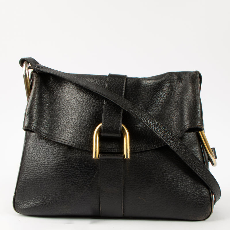 Delvaux Vintage Black Leather Givry Bag