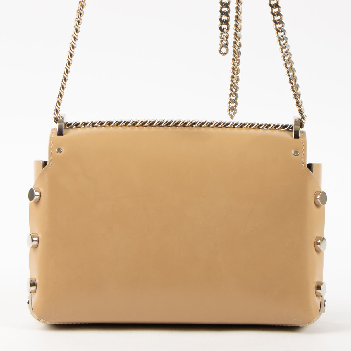 Shop this authentic Jimmy Choo Chrome Spazzolato Lockett Petite Bag Pre-Loved on Labellov.com