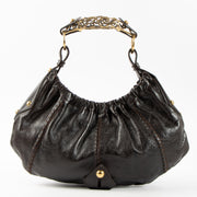 Shop this authentic Saint Laurent Dark Brown Mombasa Vincennes Small Bag pre-loved on labellov.com