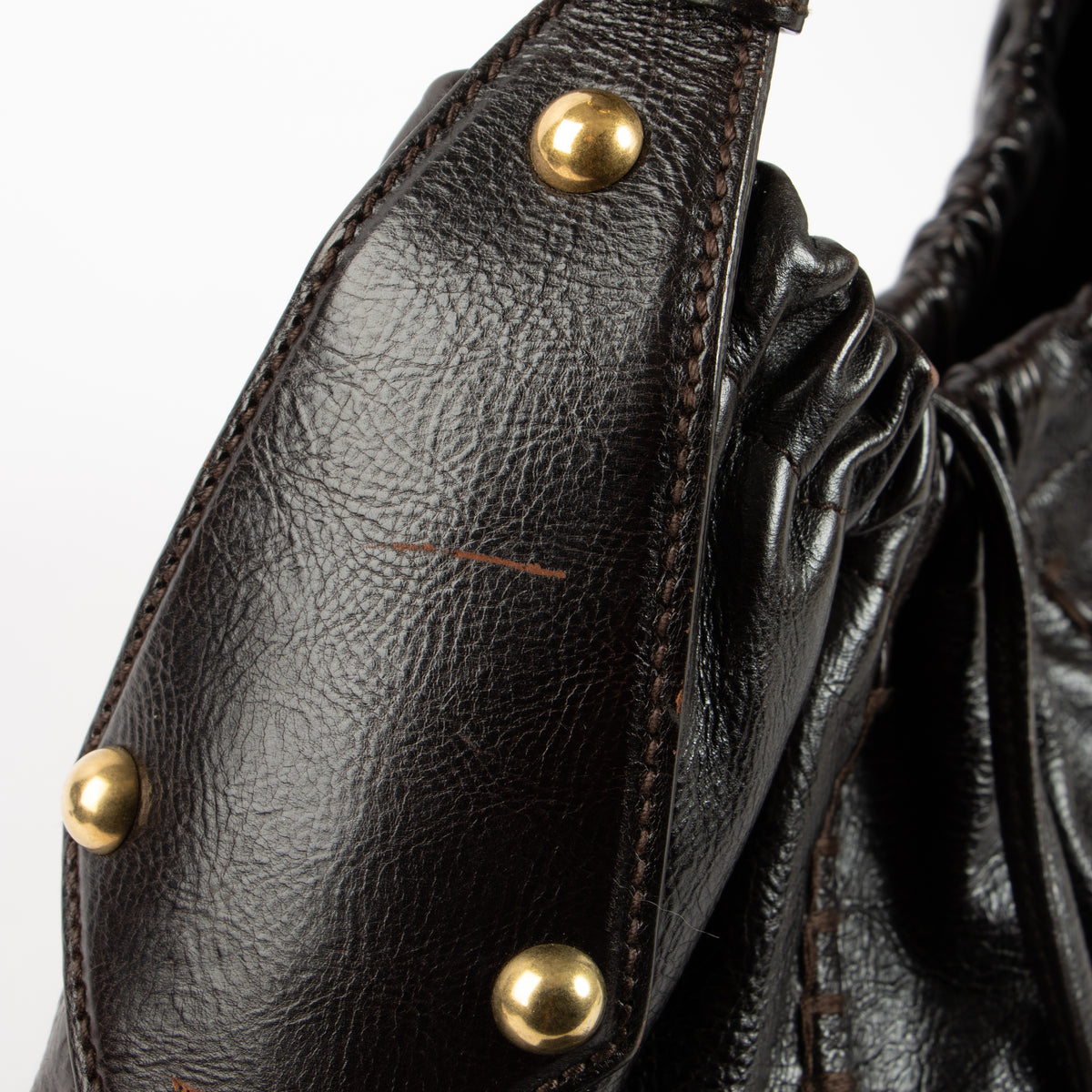 Saint Laurent by Tom Ford Dark Brown Mombasa Vincennes Small Bag