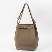 Shop this authentic Hermès So Kelly 22 Etoupe Clemence PHW pre-loved on Labellov.com