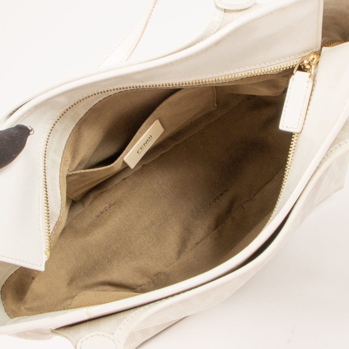 Fendi White FF Chef Tote Bag