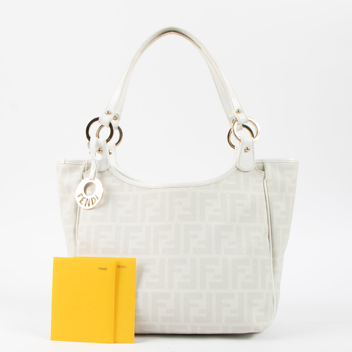 Fendi White FF Chef Tote Bag