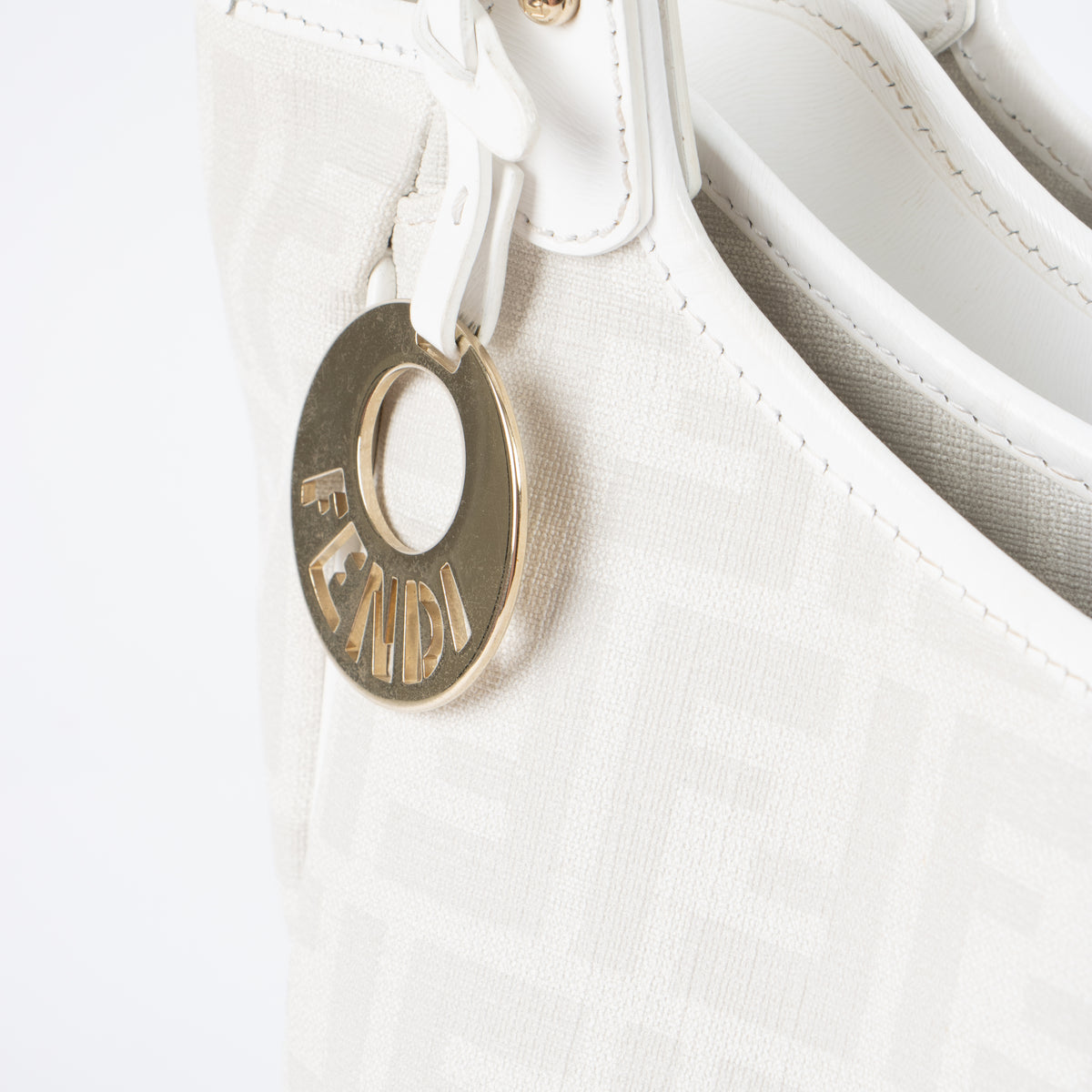 Fendi White FF Chef Tote Bag