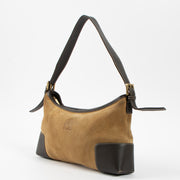 Shop this authentic Loewe Vintage Beige Suede Shoulder Bag pre-loved on Labellov.com
