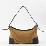 Shop this authentic Loewe Vintage Beige Suede Shoulder Bag pre-loved on Labellov.com
