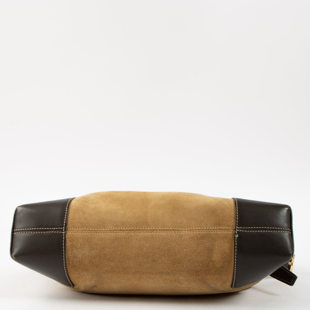 Shop this authentic Loewe Vintage Beige Suede Shoulder Bag pre-loved on Labellov.com