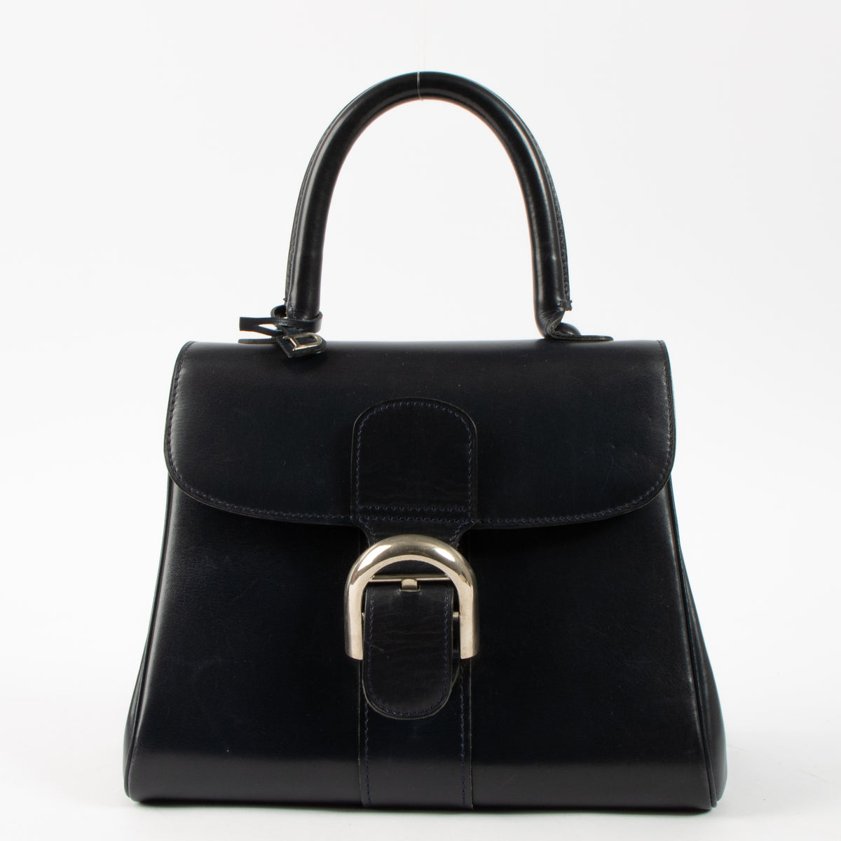 Shop this authentic Delvaux Vintage Blue Box Calf Brillant PM Bag pre-loved on labellov.com