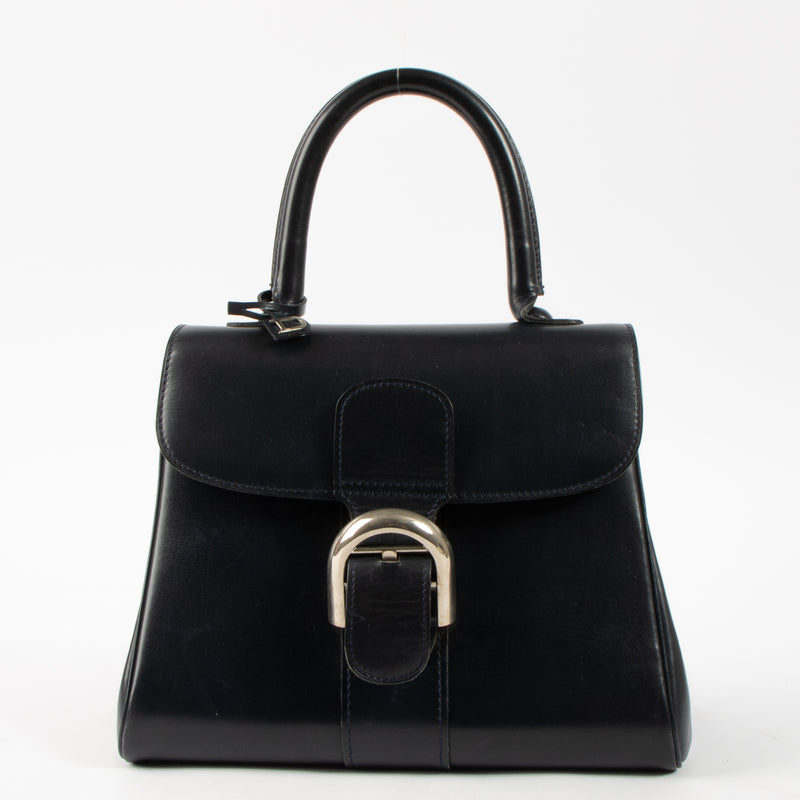 Shop this authentic Delvaux Vintage Blue Box Calf Brillant PM Bag pre-loved on labellov.com