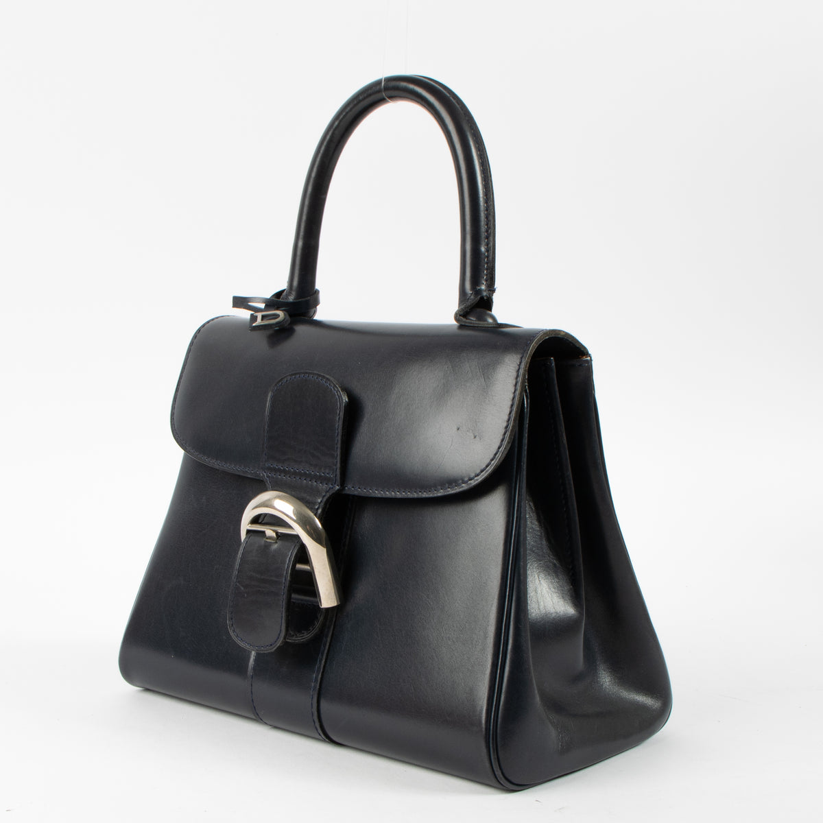 Shop this authentic Delvaux Vintage Blue Box Calf Brillant PM Bag pre-loved on labellov.com