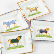Shop the authentic Hermes Porcelain Chevaux Set of 4 Mini Ashtrays on Labellov.com.