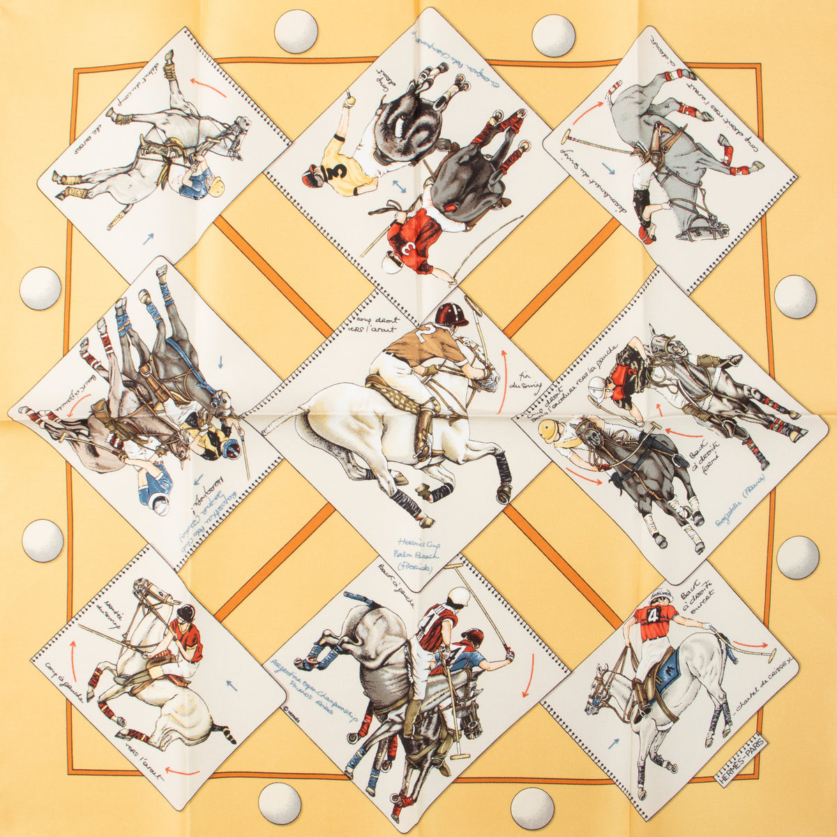 Shop the authentic Hermes Gavroche Le Monde Du Polo 45 Scarf on Labellov.com.