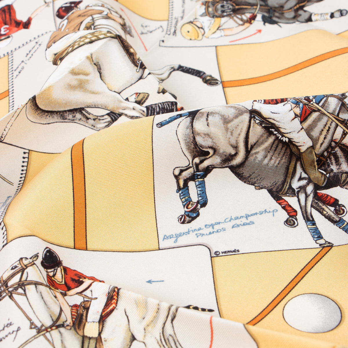 Shop the authentic Hermes Gavroche Le Monde Du Polo 45 Scarf on Labellov.com.