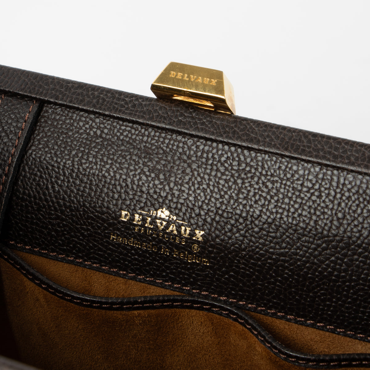 Shop the authentic Delvaux Brown Bloody Mary PM Bag on Labellov.com.

