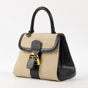 Shop the authentic Delvaux Vintage Blue/Beige Leather/Canvas Brillant PM on Labellov.com.