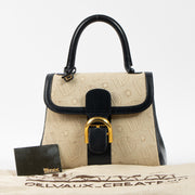 Shop the authentic Delvaux Vintage Blue/Beige Leather/Canvas Brillant PM on Labellov.com.