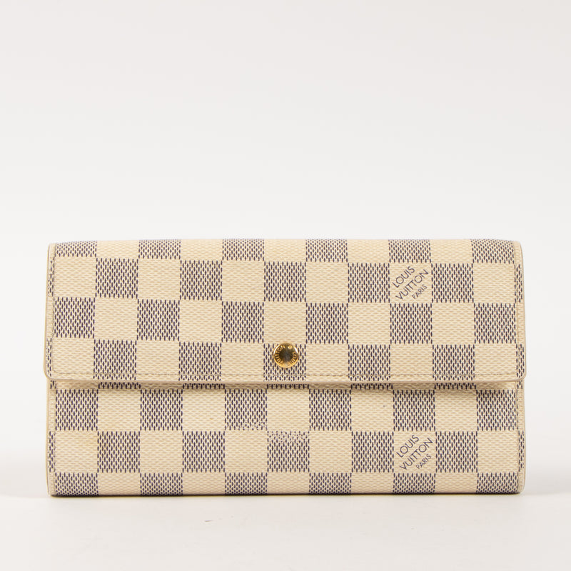 Shop this authentic Louis Vuitton Damier Azur Sarah Wallet Pre-Loved on Labellov.com