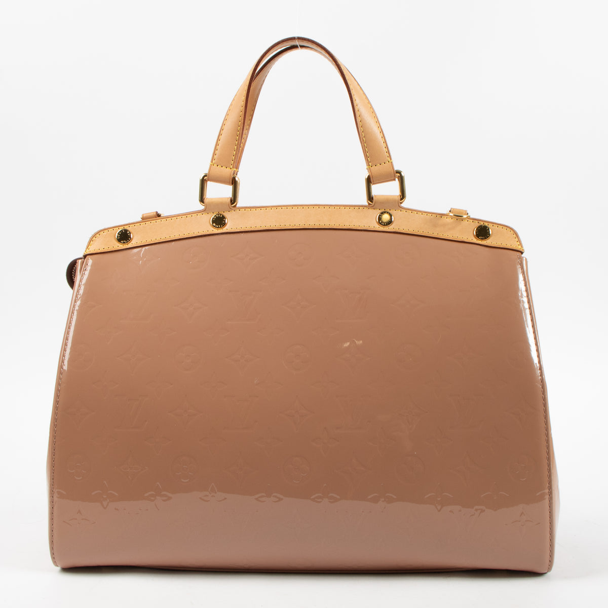 Shop this authentic Louis Vuitton Beige Poudre Monogram Vernis Brea GM Bag Pre-Loved on Labellov.com