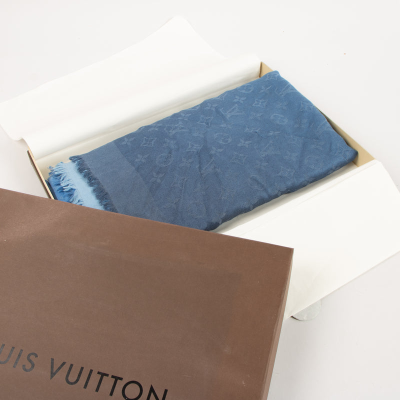 Louis Vuitton Blue Ombré Monogram Classic Shawl