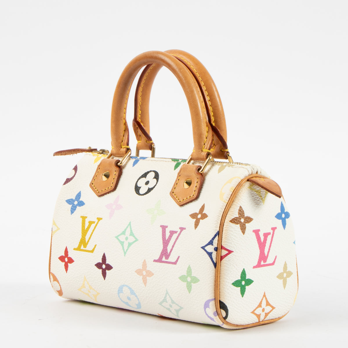 Shop this authentic Louis Vuitton x Murakami White Monogram Multicolor Speedy Mini HL Bag Pre-Loved on Labellov.com
