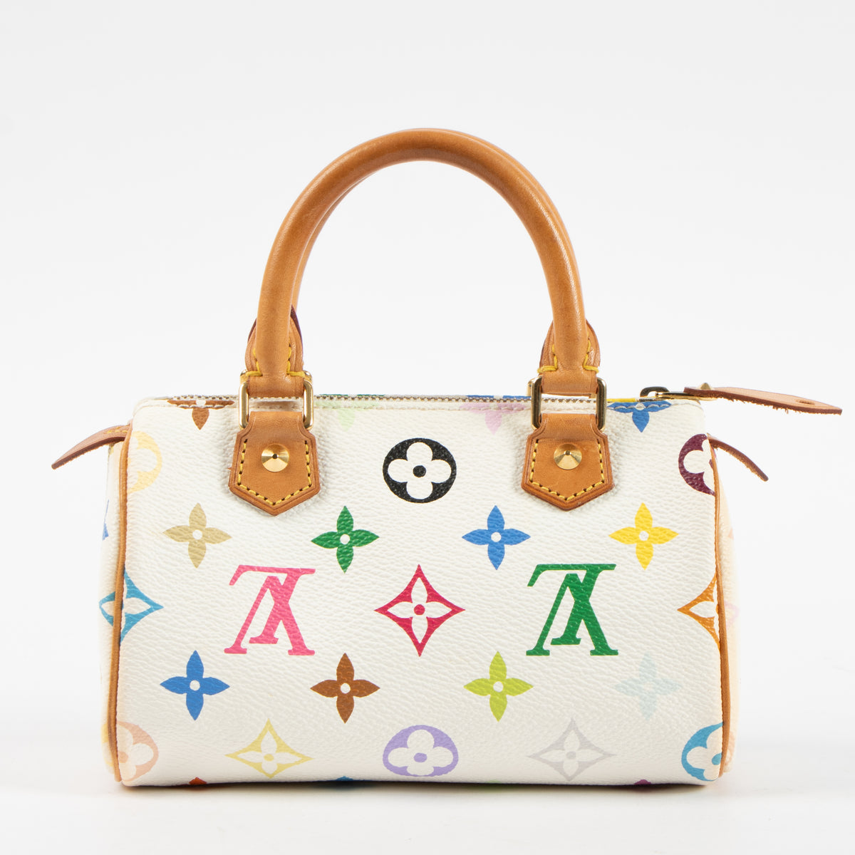 Shop this authentic Louis Vuitton x Murakami White Monogram Multicolor Speedy Mini HL Bag Pre-Loved on Labellov.com