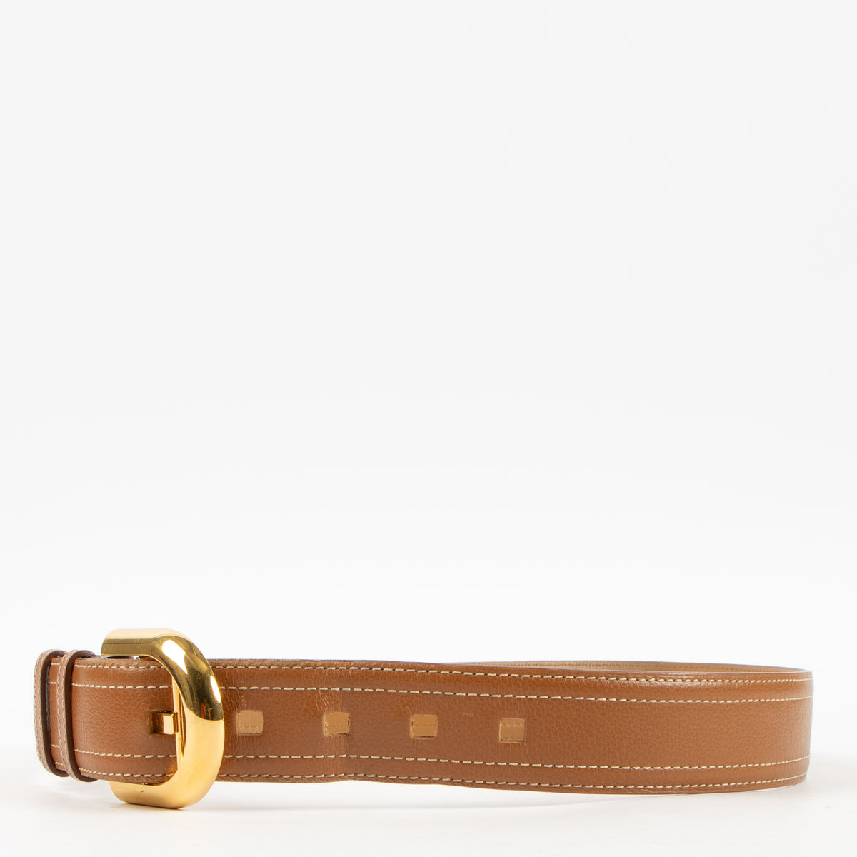 Shop this authentic Delvaux Camel Leather Opale Belt pre-loved on Labellov.com