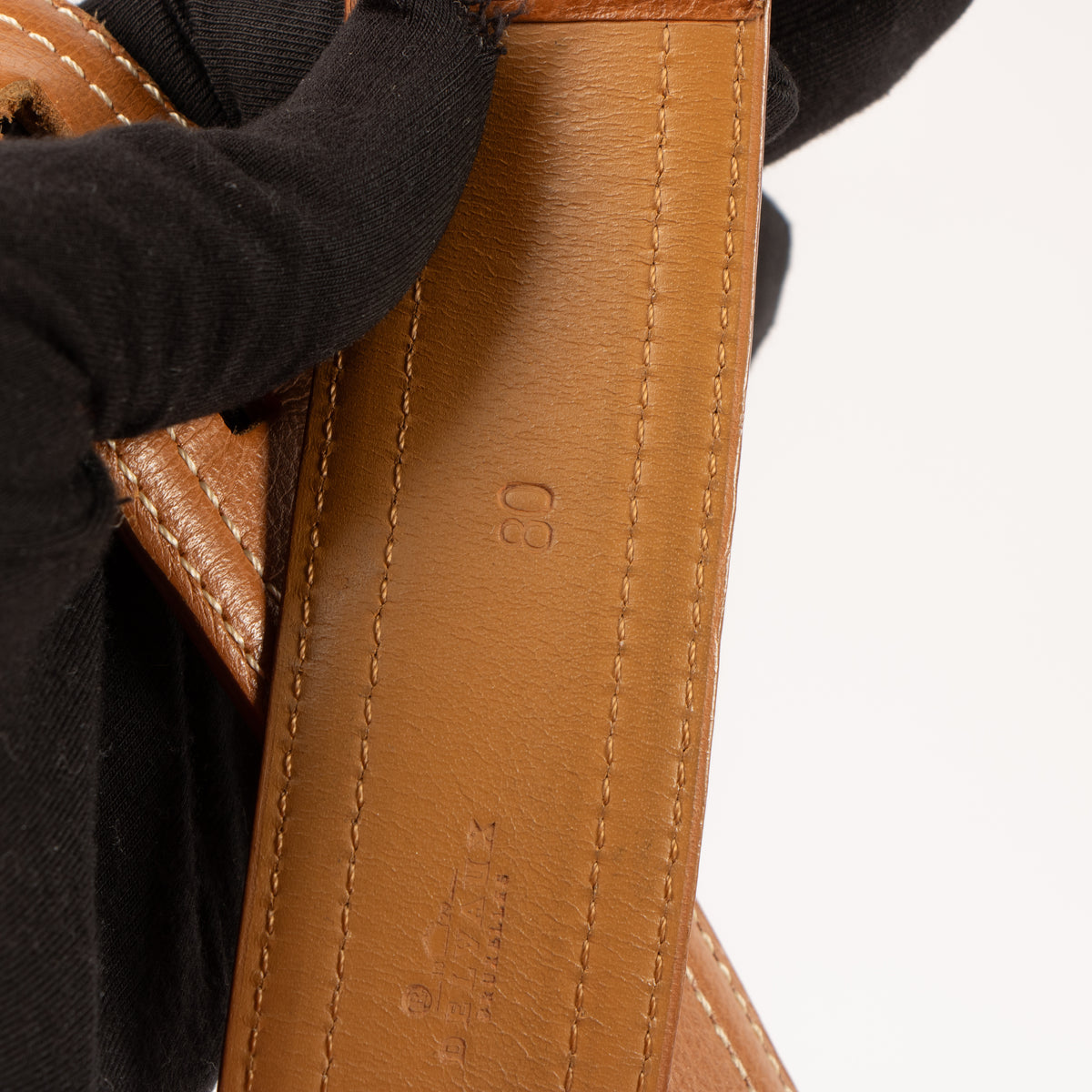 Shop this authentic Delvaux Camel Leather Opale Belt pre-loved on Labellov.com