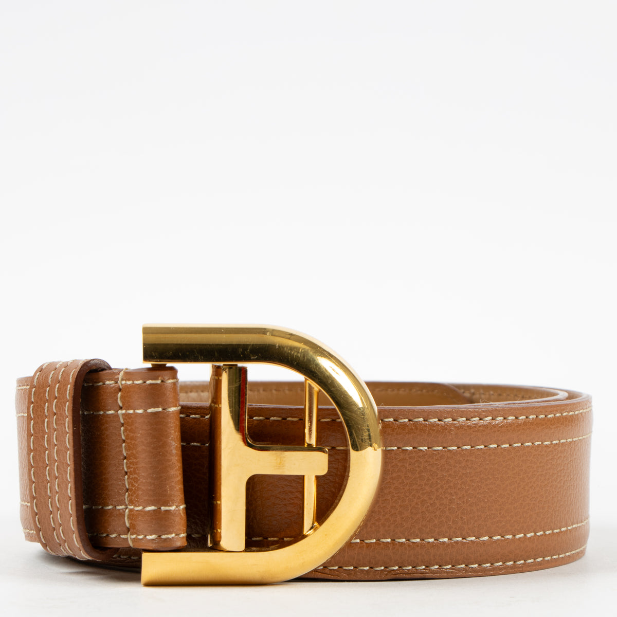 Shop this authentic Delvaux Camel Leather Opale Belt pre-loved on Labellov.com