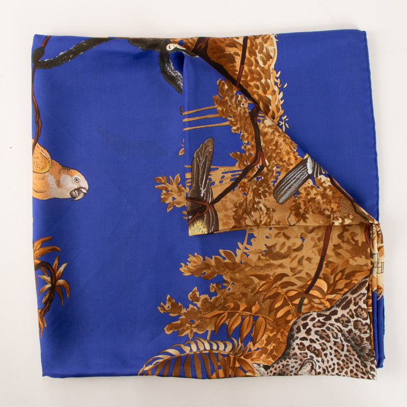 Shop this authentic Hermes Blue Silk 140 Shawl Pre-Loved on Labellov.com