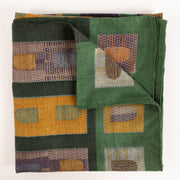 Shop this authentic Delvaux Green Multicolor Geometric Shawl pre-loved on Labellov.com