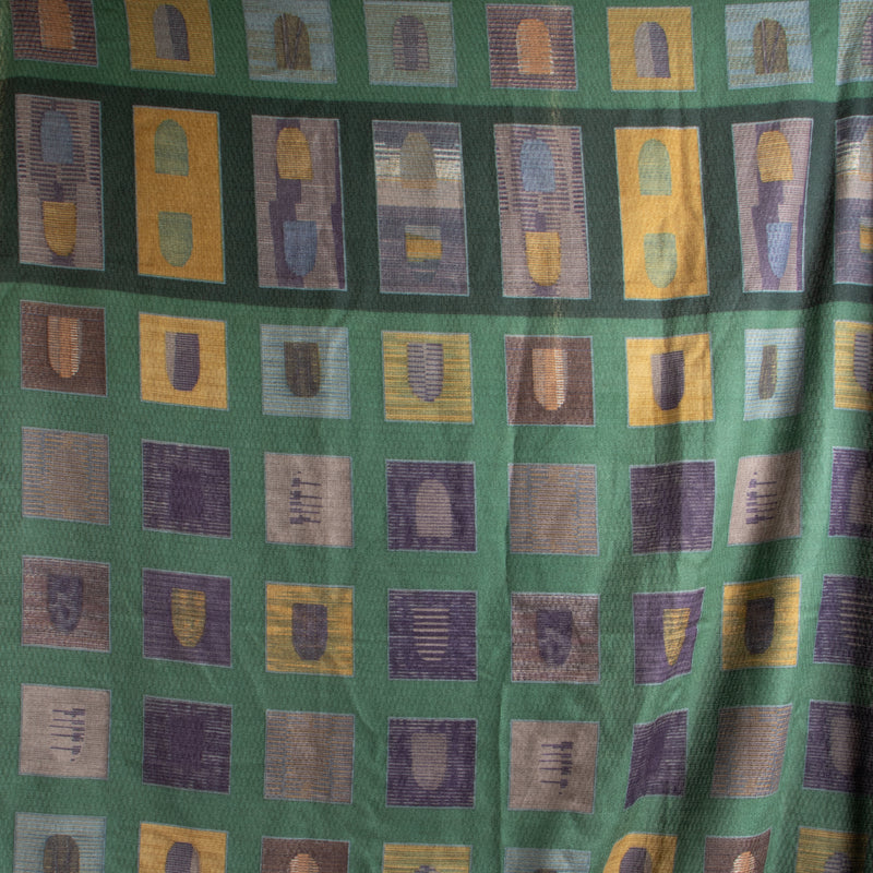 Shop this authentic Delvaux Green Multicolor Geometric Shawl pre-loved on Labellov.com