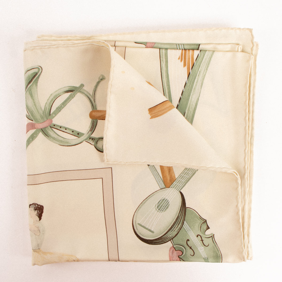 Shop this authentic Hermes La danse Beige Silk 90 Scarf Pre-Loved on Labellov.com